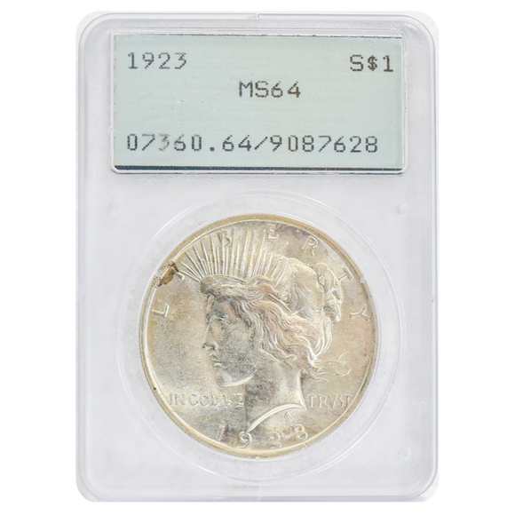 1923 Peace Dollar MS64 PCGS