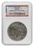 1924 MS62 NGC Music City Collection Peace Dollar