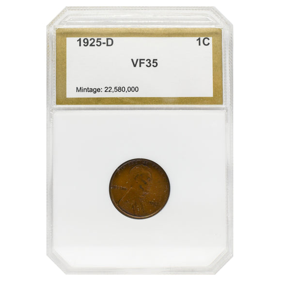 1925-D Wheat Cent (VF35) PCI