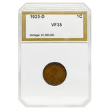 1925-D Wheat Cent (VF35) PCI