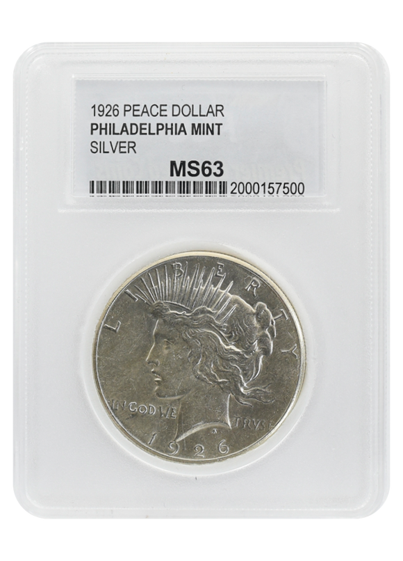 1926 MS63 PCC Peace Dollar