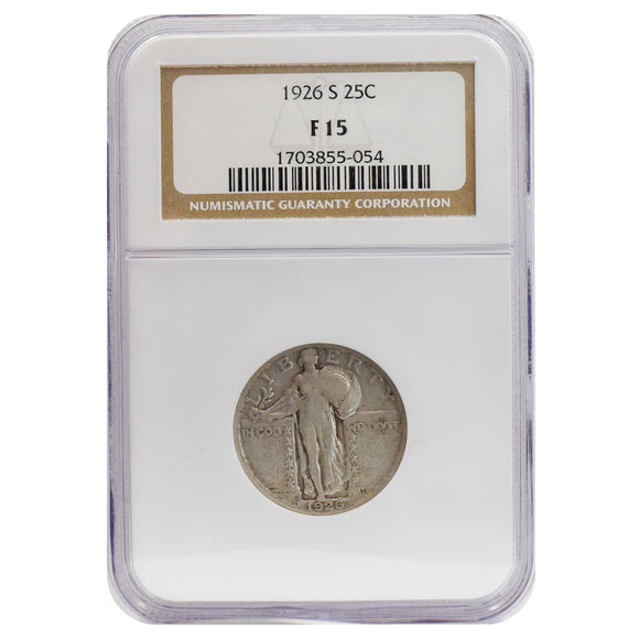 1926-S Standing Liberty Quarter F15 NGC