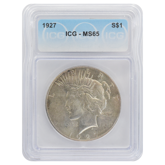 1927 Peace Dollar MS65