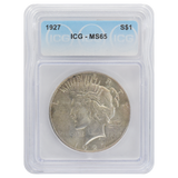 1927 Peace Dollar MS65