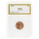 1927 Wheat Cent MS65 Red-Brown