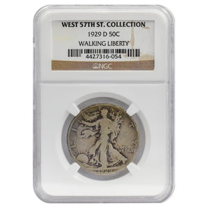 1929-D Walking Liberty Half Dollar West 57th St. Collection