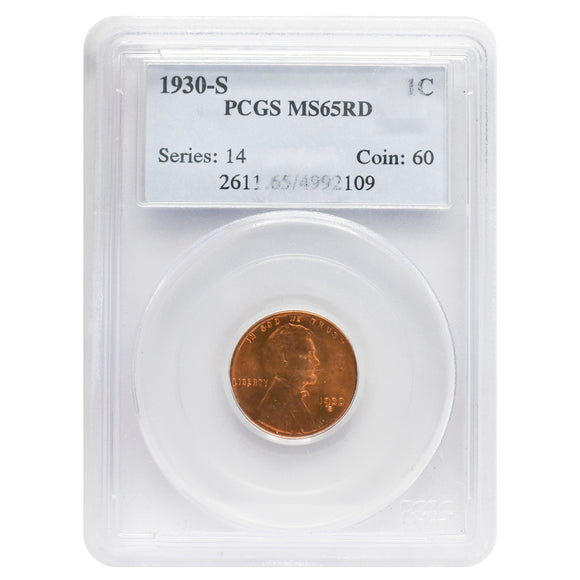 1930-S Wheat Cent MS65 Red PCGS
