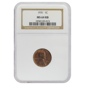1931 Wheat Cent MS64 RB NGC