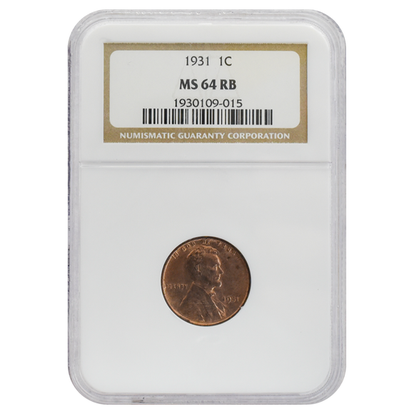 1931 Wheat Cent MS64 RB NGC