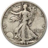 1934-S Walking Liberty Half Dollar - VG
