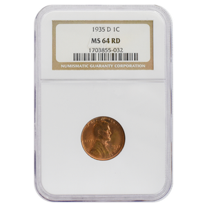 1935-D Wheat Cent MS64 RD NGC