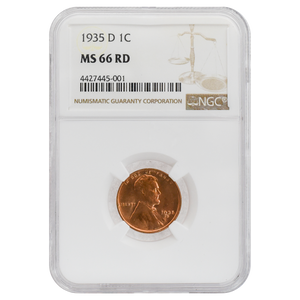 1935-D Wheat Cent MS66 RD NGC