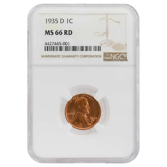 1935-D Wheat Cent MS66 RD NGC