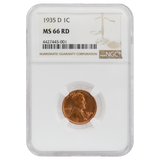 1935-D Wheat Cent MS66 RD NGC