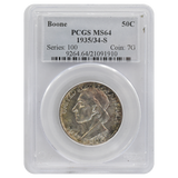 1935/34-S Boone Commemorative Half Dollar MS64 PCGS