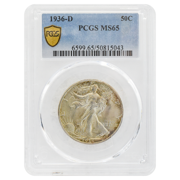 1936-D Walking Liberty Half Dollar MS65 PCGS