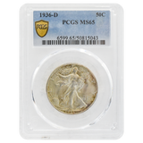 1936-D Walking Liberty Half Dollar MS65 PCGS