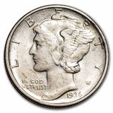 1936-D Mercury Dime - AU