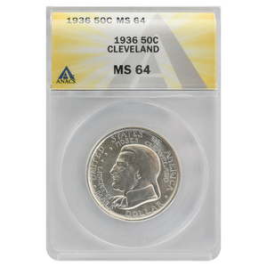 1936 Cleveland Commemorative Half Dollar MS64 ANACS