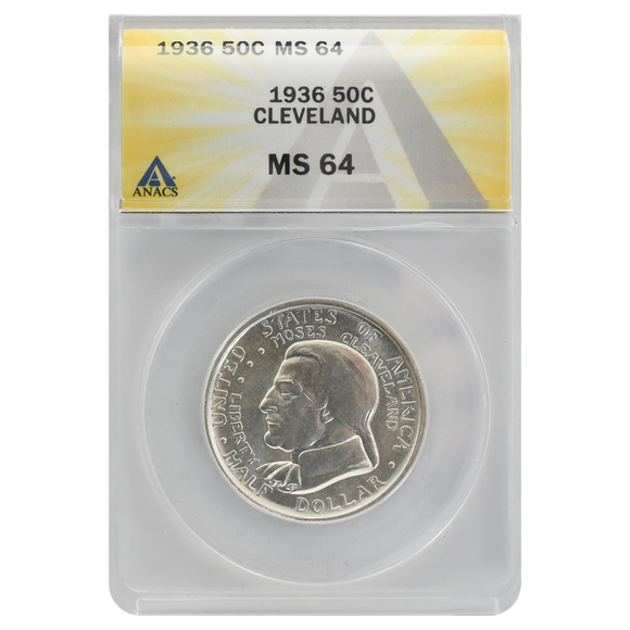 1936 Cleveland Commemorative Half Dollar MS64 ANACS