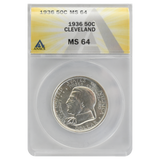 1936 Cleveland Commemorative Half Dollar MS64 ANACS