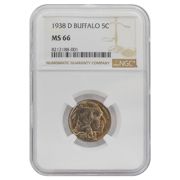 1938-D Buffalo Nickel MS66 NGC
