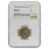 1938-D Buffalo Nickel MS66 NGC