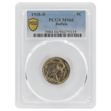 1938-D Buffalo Nickel MS66 PCGS