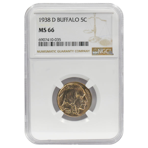 1938-D MS66 Buffalo Nickel NGC