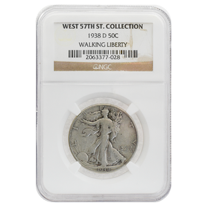 1938-D Walking Liberty Half Dollar West 57th Collection NGC