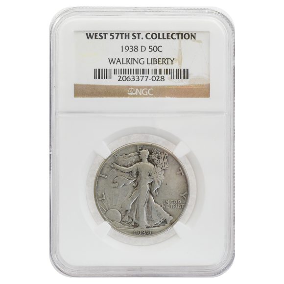 1938-D Walking Liberty Half Dollar West 57th Collection NGC