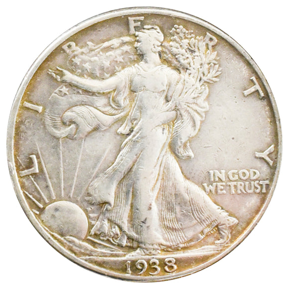 1938-D Walking Liberty Half XF Details