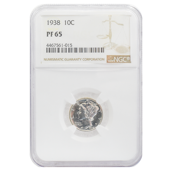 1938 Mercury Proof Dime PF65 NGC