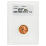 1938 Wheat Cent MS68 Red