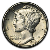 1937-S - 1945-D Mercury Dime - UNC Condition