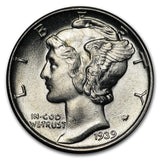 1937-S - 1945-D Mercury Dime - UNC Condition