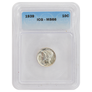 1939 Mercury Dime MS66