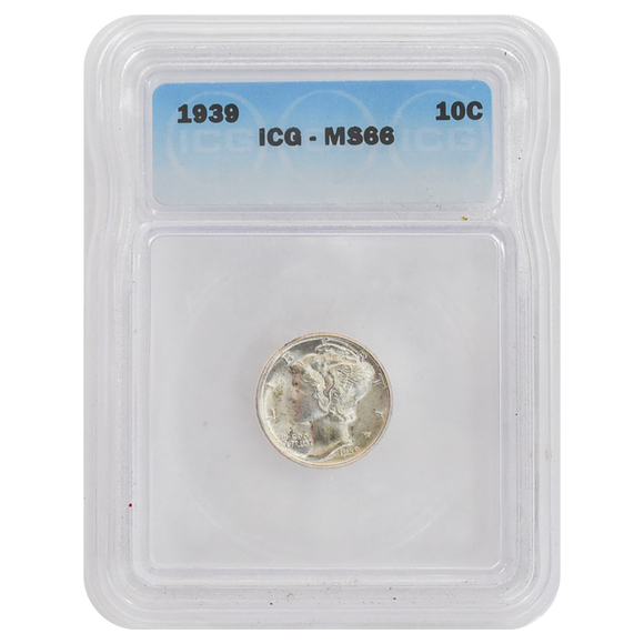 1939 Mercury Dime MS66