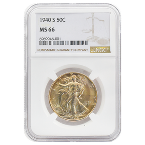 1940-S Walking Liberty Half Dollar MS66 NGC