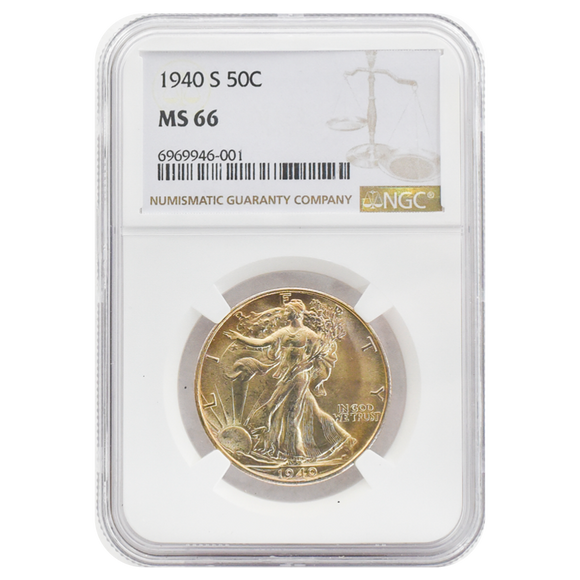 1940-S Walking Liberty Half Dollar MS66 NGC