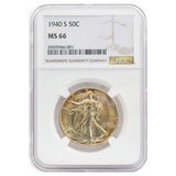 1940-S Walking Liberty Half Dollar MS66 NGC