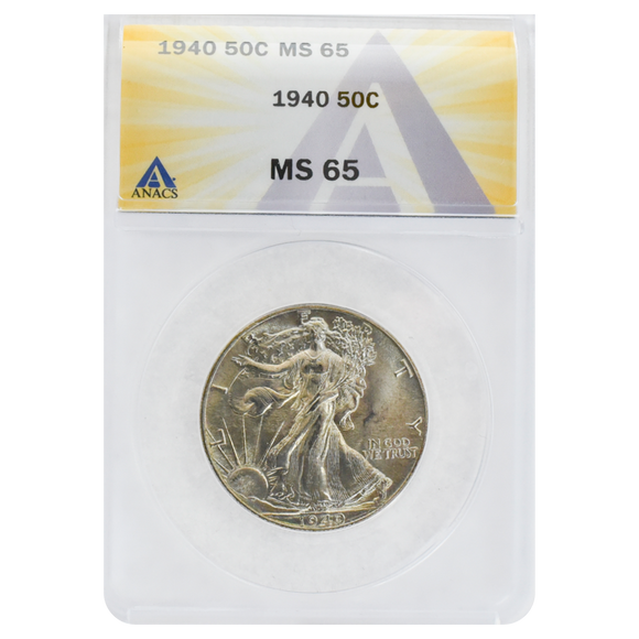 1940 Walking Liberty Half Dollar MS65 ANACS