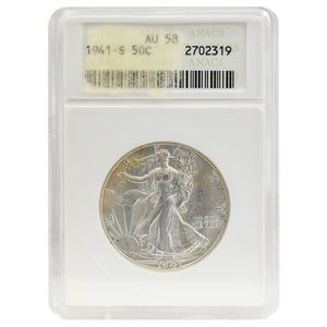 1941-S AU58 Walking Liberty Half Dollar