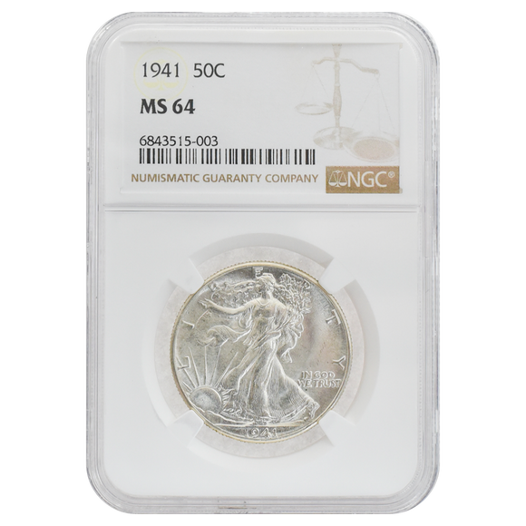 1941 Walking Liberty Half Dollar MS64 NGC