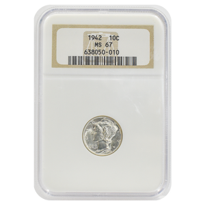 1942 Mercury Dime MS67 NGC