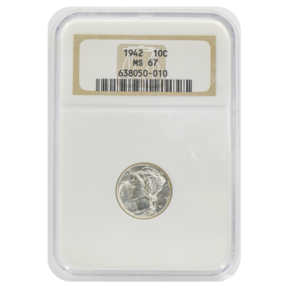 1942 Mercury Dime MS67 NGC