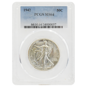 1942 Walking Liberty Half Dollar MS64 PCGS