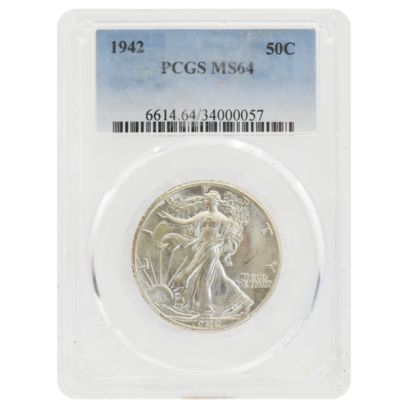 1942 Walking Liberty Half Dollar MS64 PCGS