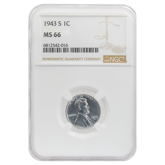 1943-S Wheat Cent MS66 NGC