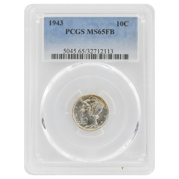 1943 Mercury Dime MS65 Full Bands PCGS